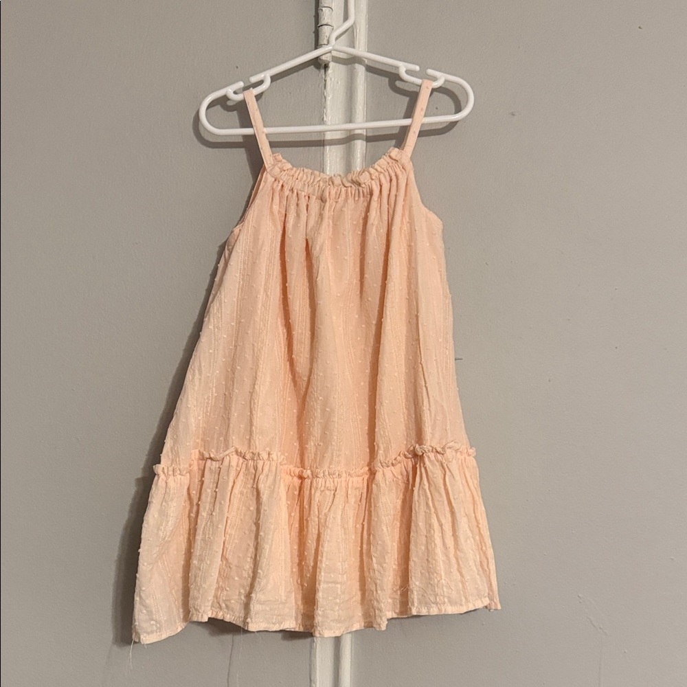 Peach Sleeveless Kids Dress